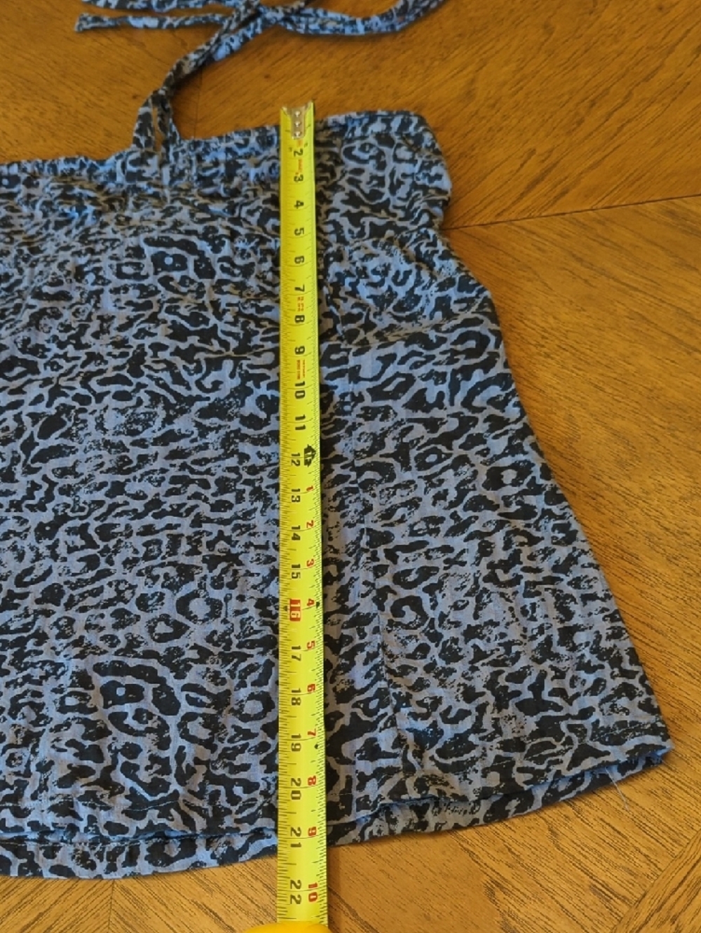 Y2K Maurices Gray And Black Leopard Print Tie Halter Babydoll Top - Picture 4 of 6